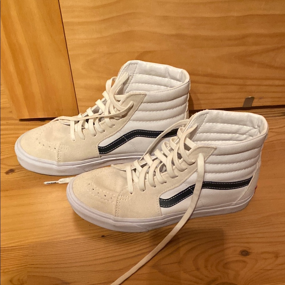 Vans High-Top Sneakers - Beige and White